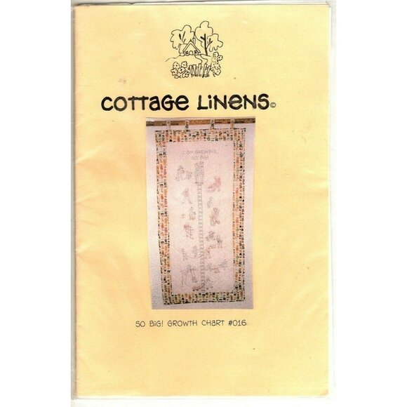 Cottage Linens So Big! Quilted Growth Chart Embroidery Pattern - Picture 1 of 1